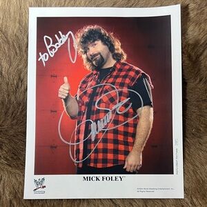 Y2K Mick Foley Mankind WWE Autograph 8X10
